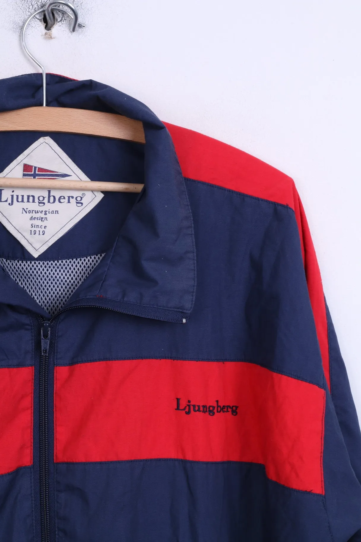 Ljungberg Mens S Jacket Track Top Norwegian Full Zipper Navy Blue Pockets