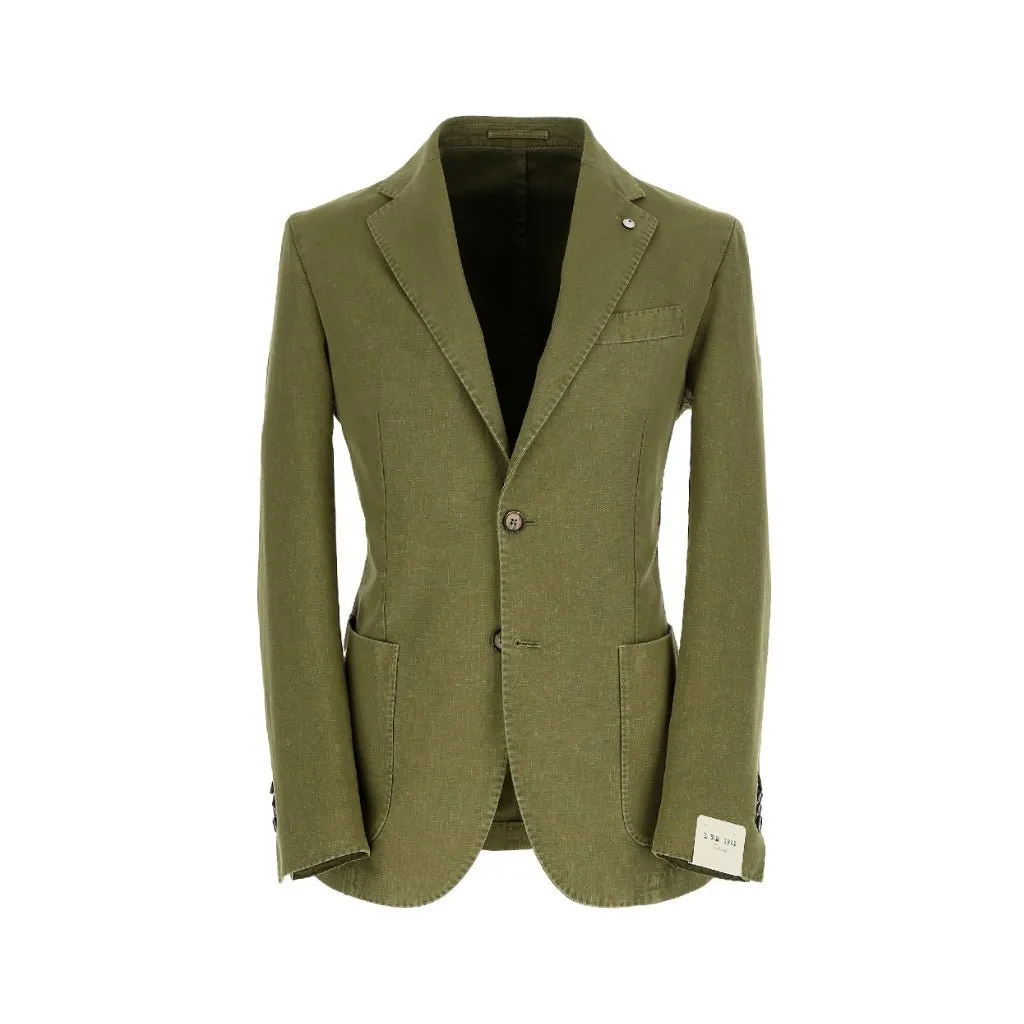 LUBIAM 1911 Garment Dyed Cotton Blazer MILITARY GREEN REG