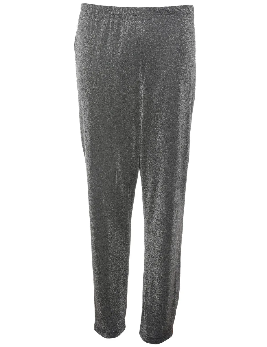 Lurex Thread Pattern Trousers - W26 L30