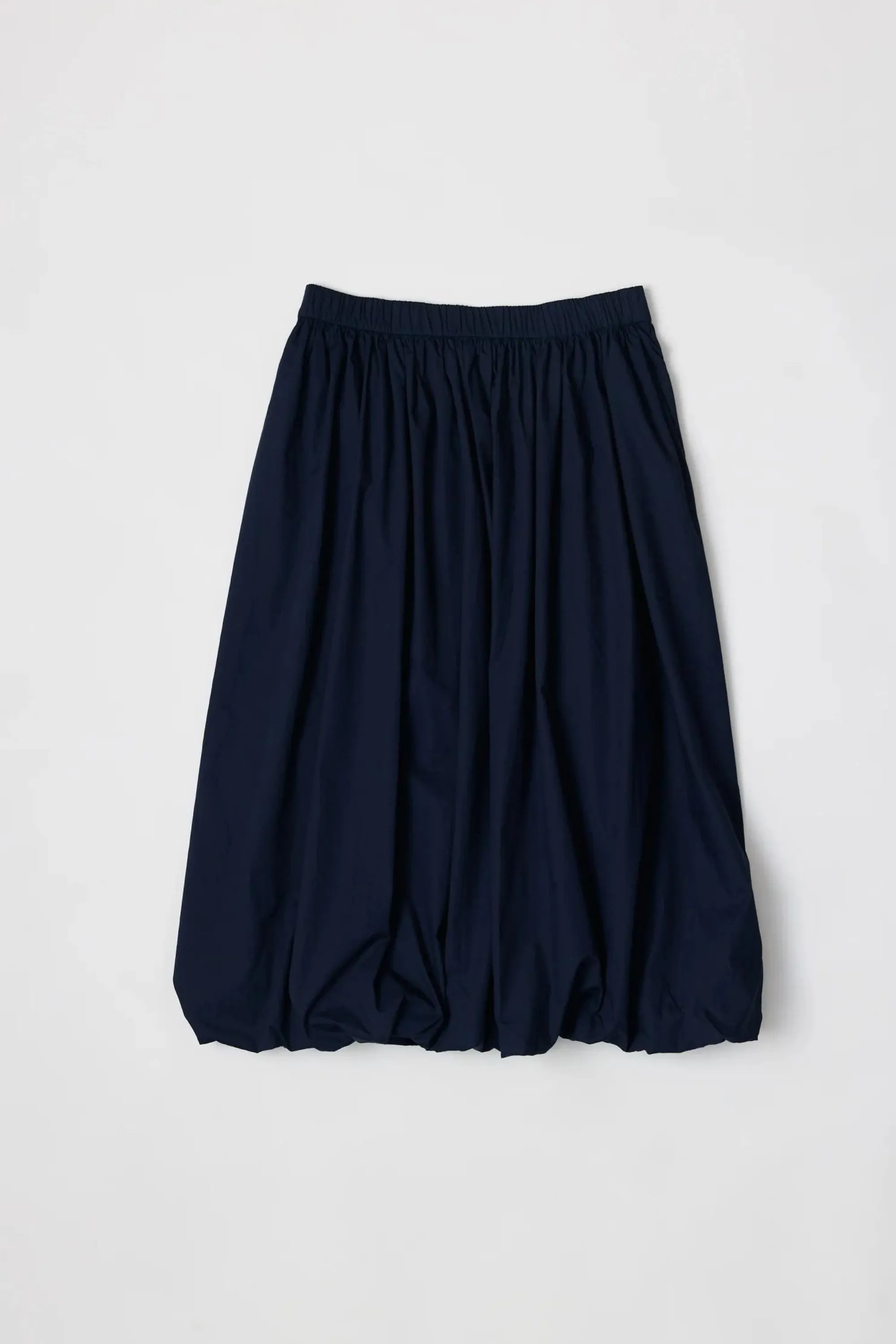 Marie Midi Bubble Skirt in Navy Blue