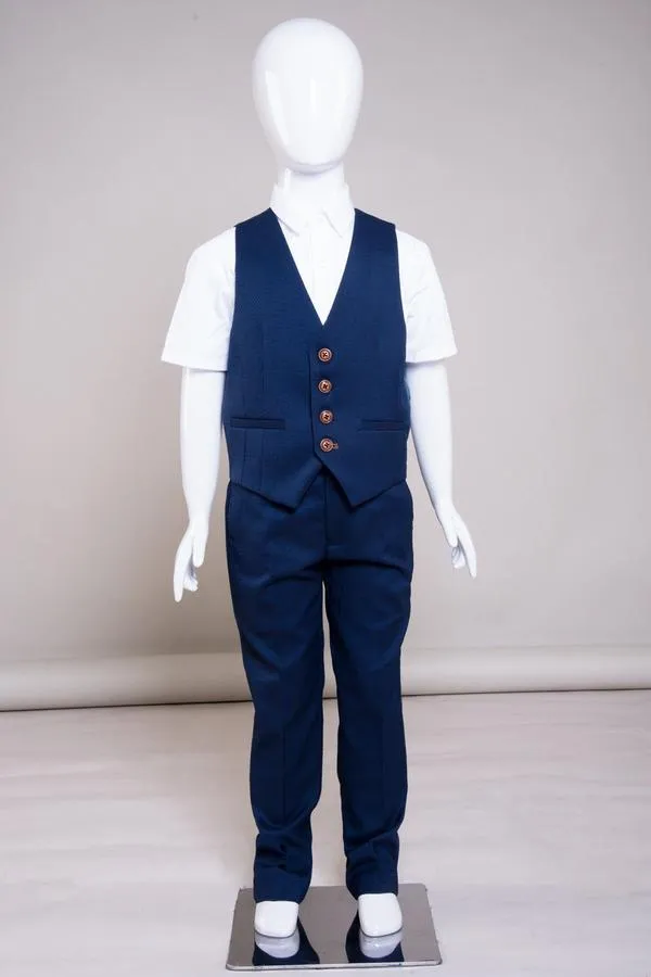 MAX - Childrens Royal Blue Three Piece Suit | Marc Darcy