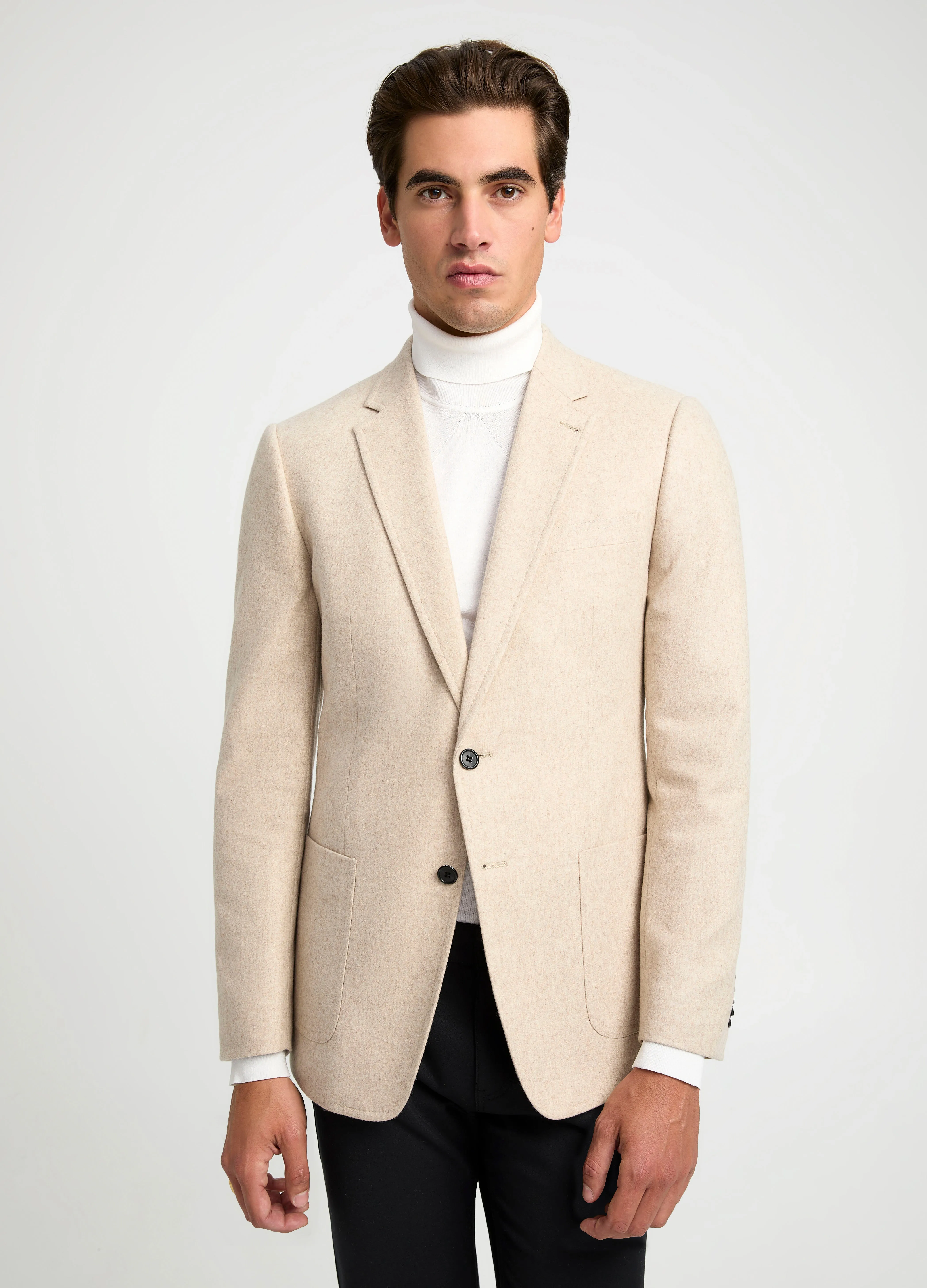 Melton Blazer Oatmeal