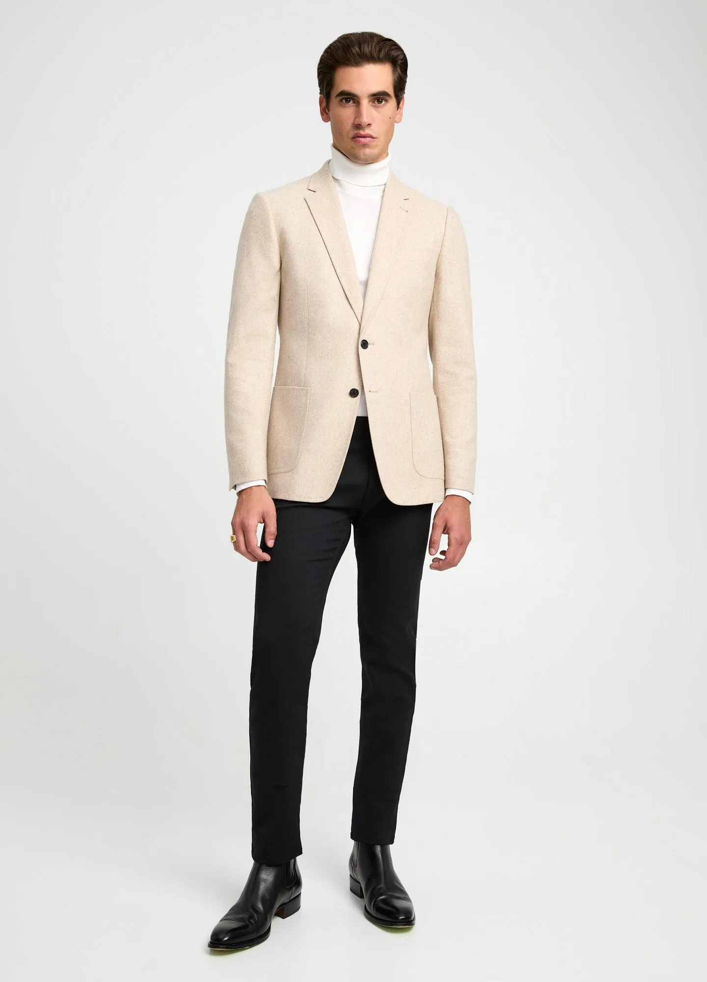 Melton Blazer Oatmeal