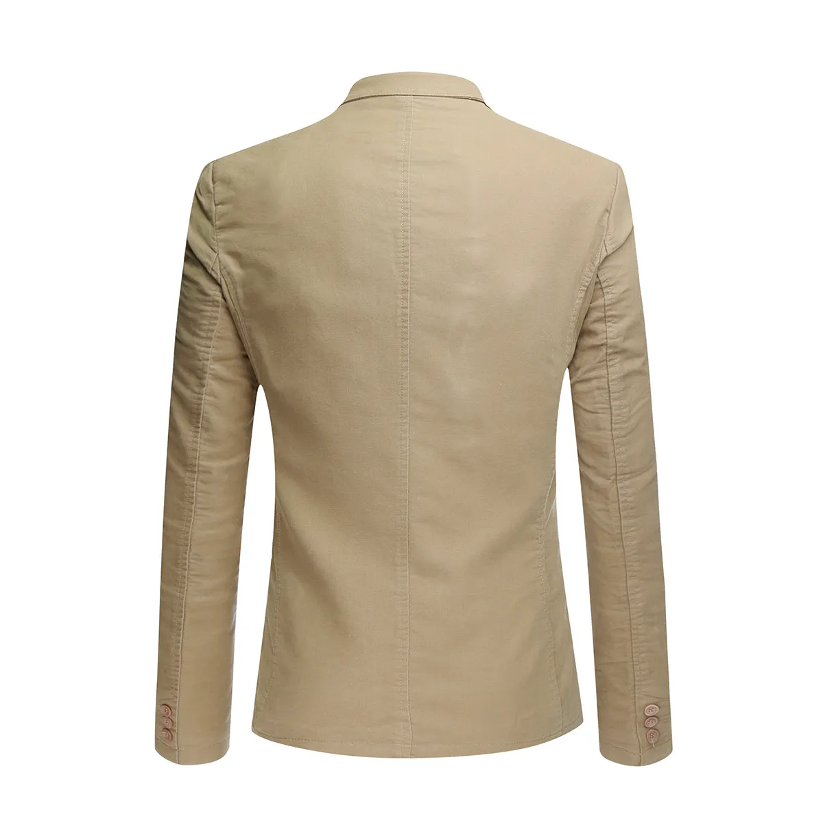 Mens Casual 2 Buttons Slim Fit Jacket Sport Coat Light Khaki