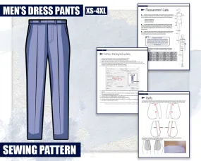 Men's Dress Pants Cosplay Fashion Costume Sewing Pattern/Downloadable PDF File