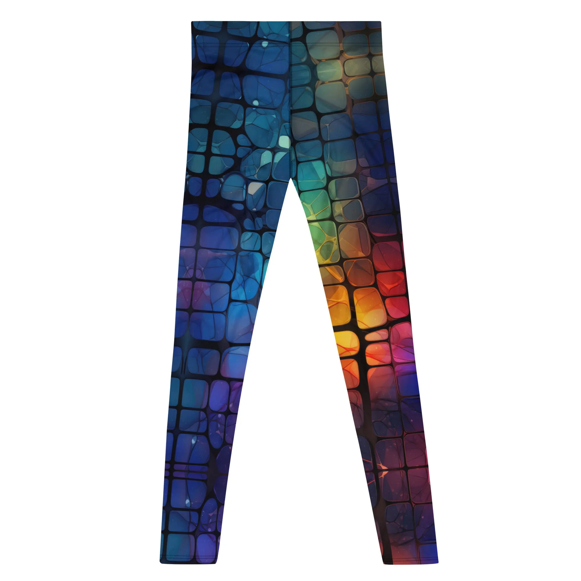 Men's Leggings, Rainbow, Abstract, Multicolor