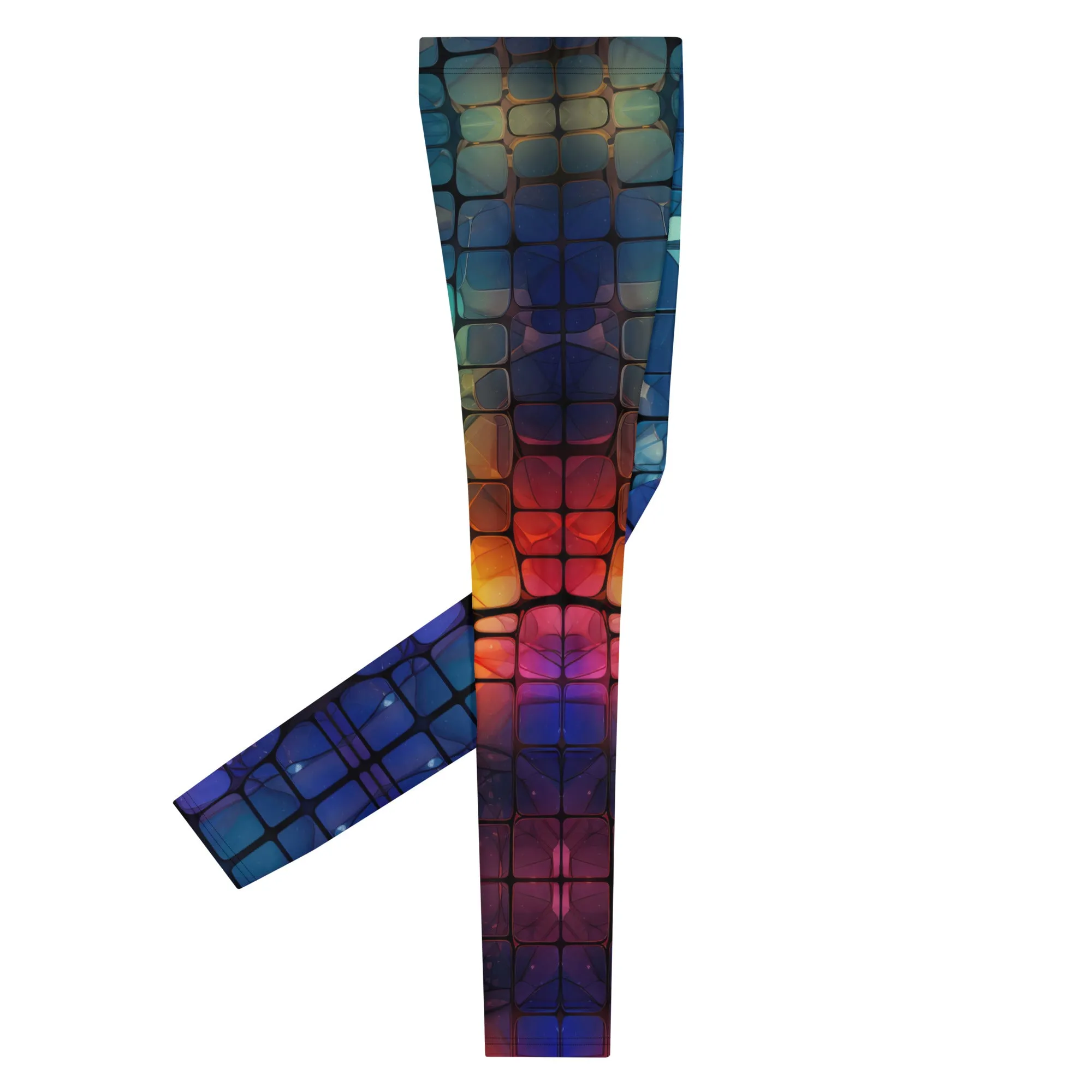 Men's Leggings, Rainbow, Abstract, Multicolor