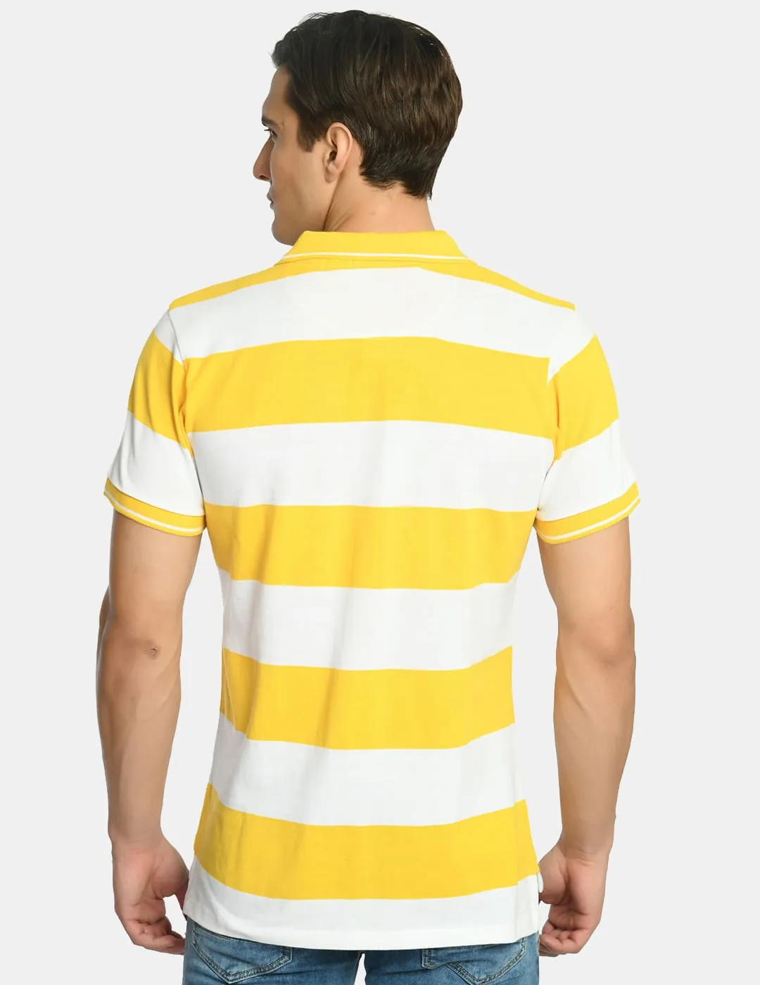 Men's Striped Casual Wear Polo T-Shirt