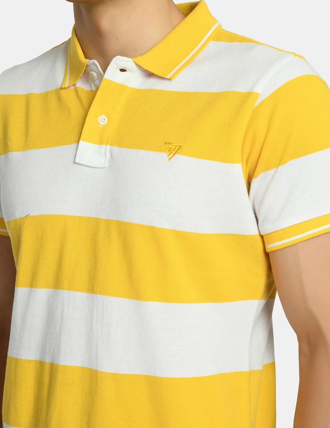 Men's Striped Casual Wear Polo T-Shirt