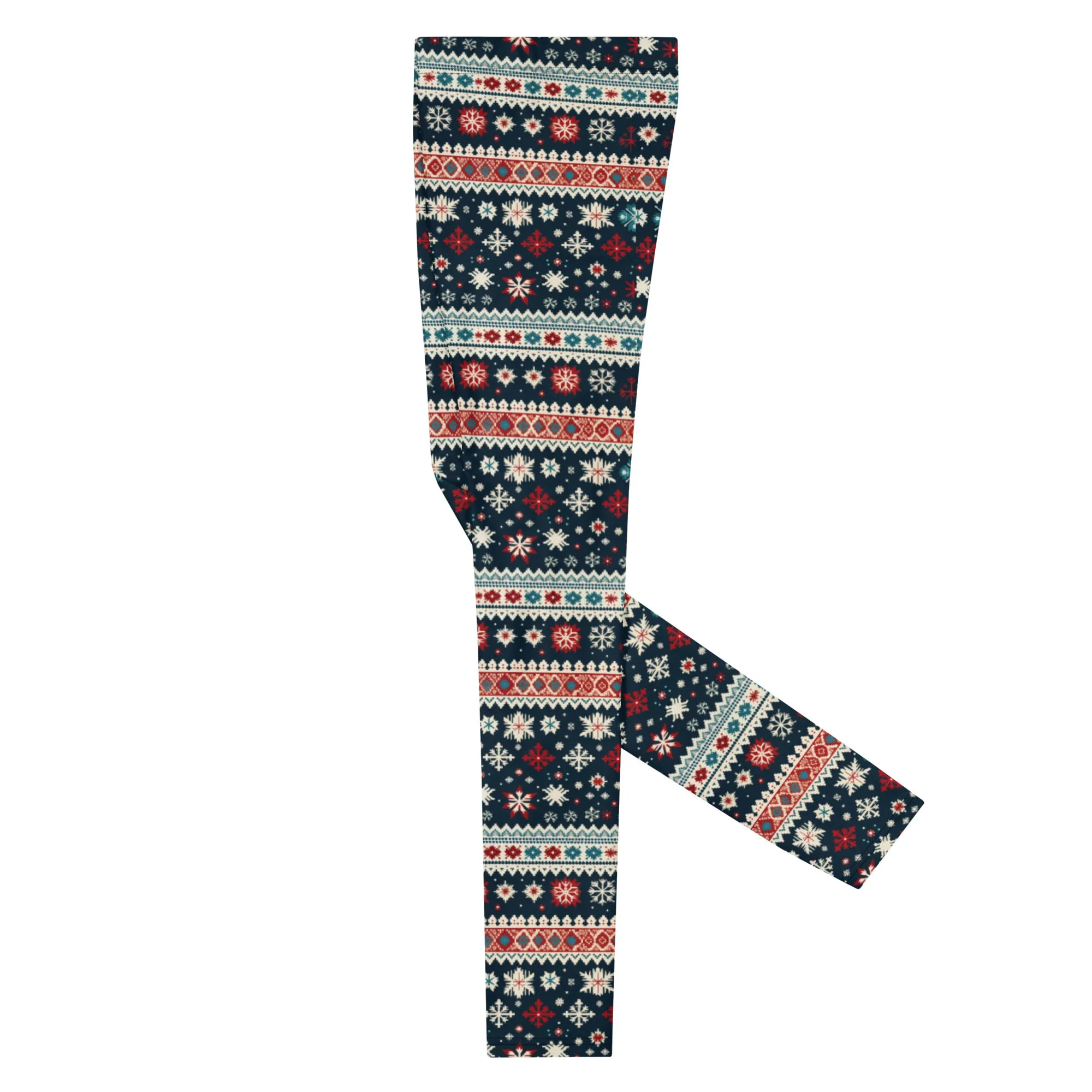 Men's Ugly Christmas Holiday Leggings - Festive, Fun, and Ready to Make a Statement