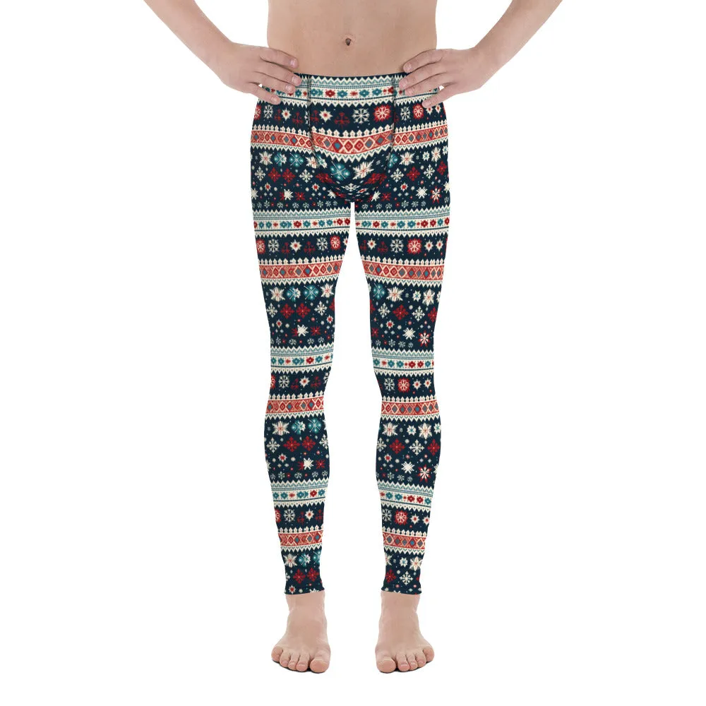 Men's Ugly Christmas Holiday Leggings - Festive, Fun, and Ready to Make a Statement