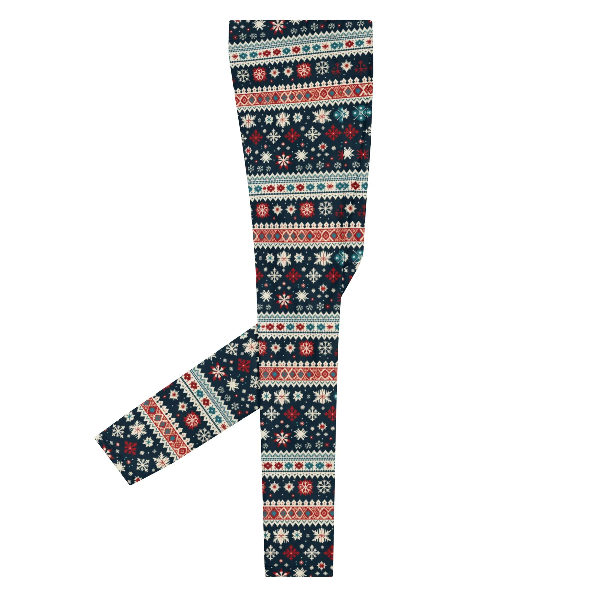 Men's Ugly Christmas Holiday Leggings - Festive, Fun, and Ready to Make a Statement