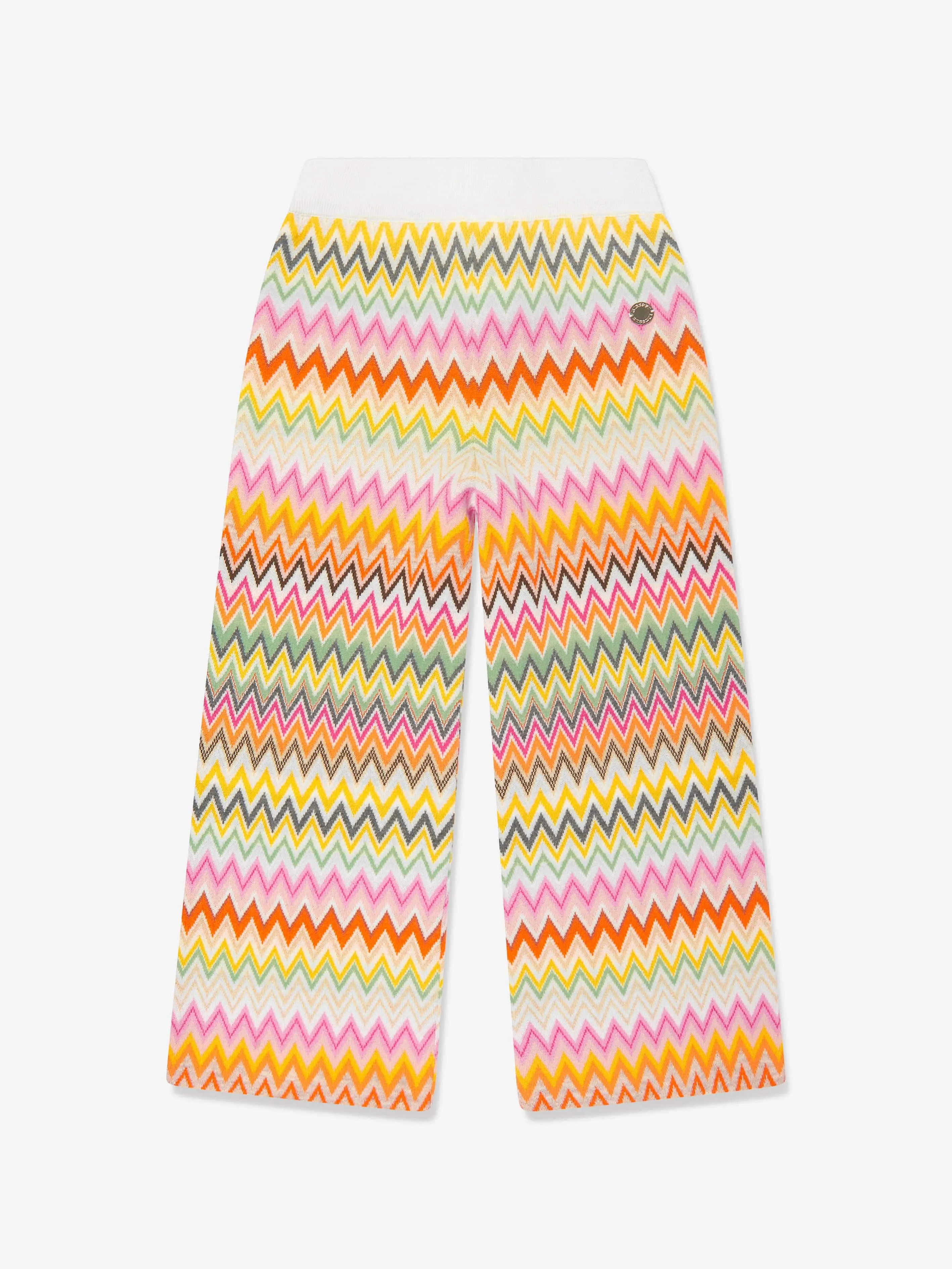 Missoni Girls Zigzag Knitted Trousers in Multicolour