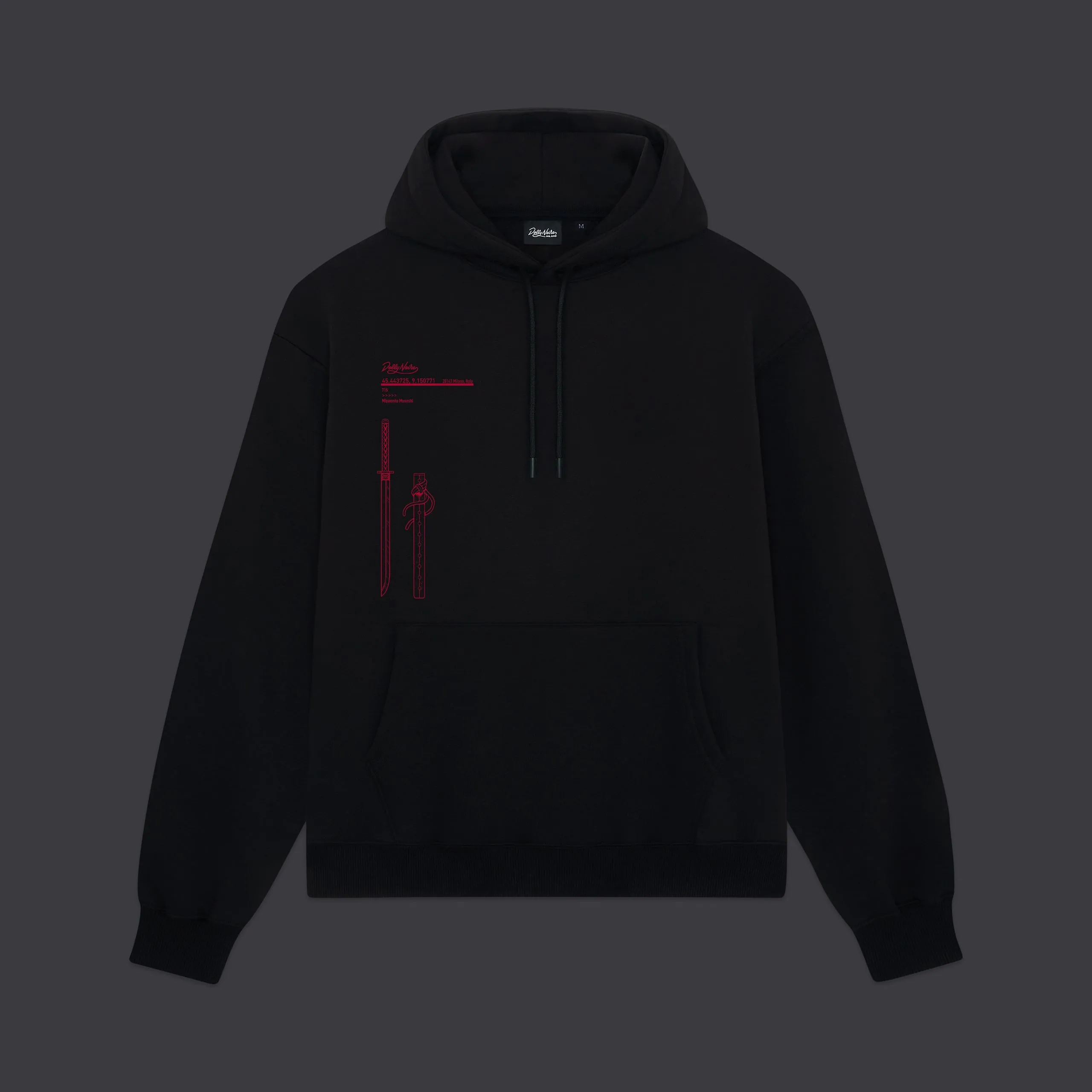 Miyamoto Musashi Outline Hoodie Black