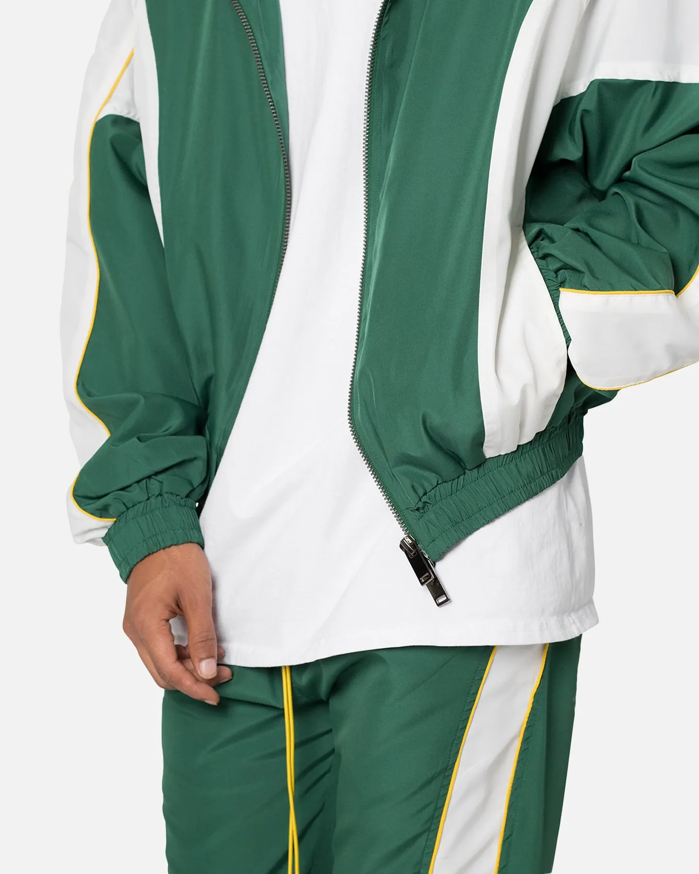 MNML Moto Racing Jacket Green/White