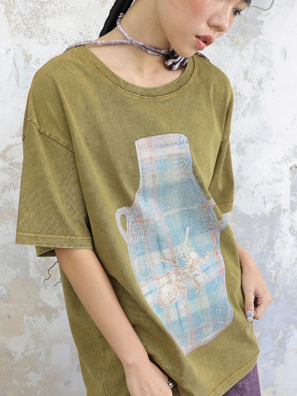 MUKTANK × COOLOTHES Retro Print Short Sleeves