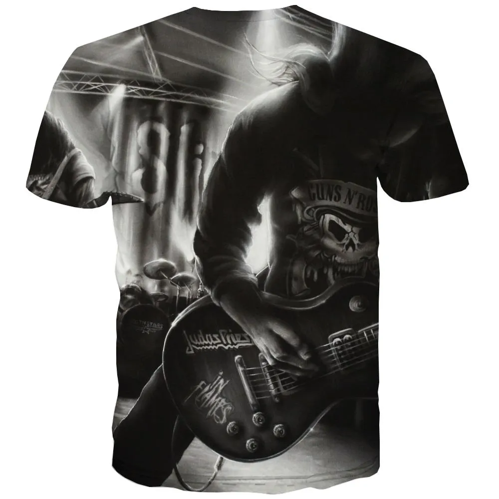 Music T shirts Men Instrument Tshirts Casual Retro Tshirts Cool Electronic Tshirts Novelty