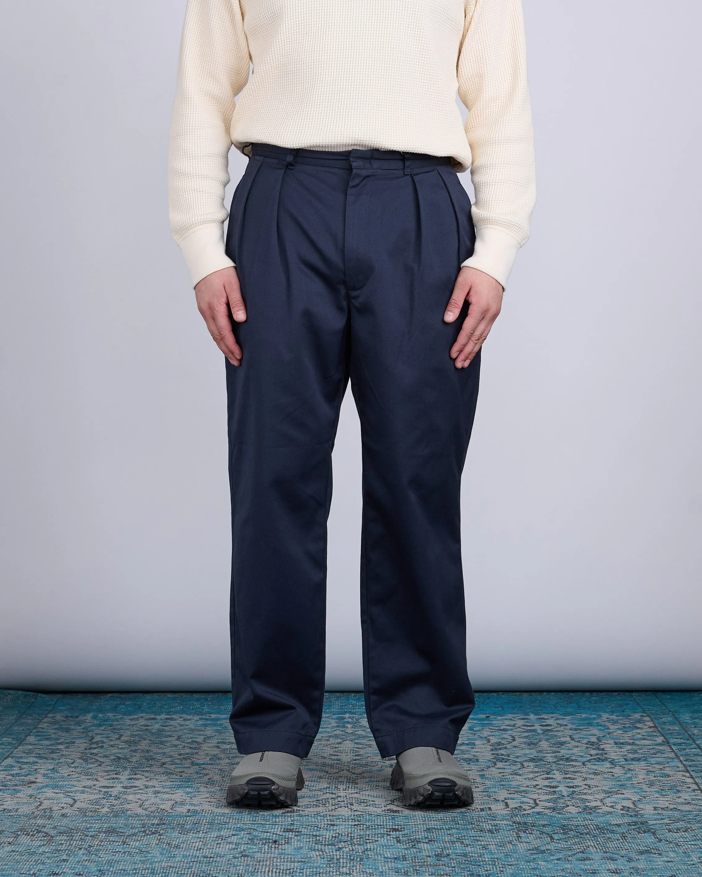 nanamica Double Pleat Hybrid Chino Pant Navy