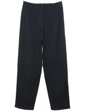 Navy Classic Striped Trousers - W26 L29