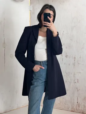 Navy Knee Length Lightweight Blazer/Jacket