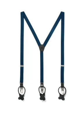 Navy Knight - Skinny Navy Suspenders