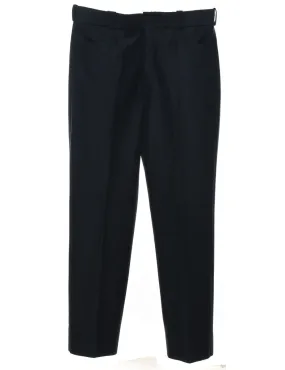 Navy Straight-Fit Trousers - W36 L32