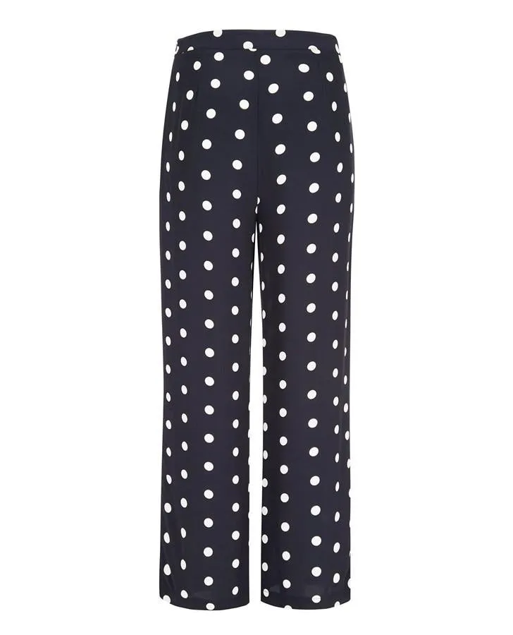 Navy/Off White Maxi Spot Trouser