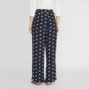 Navy/Off White Maxi Spot Trouser