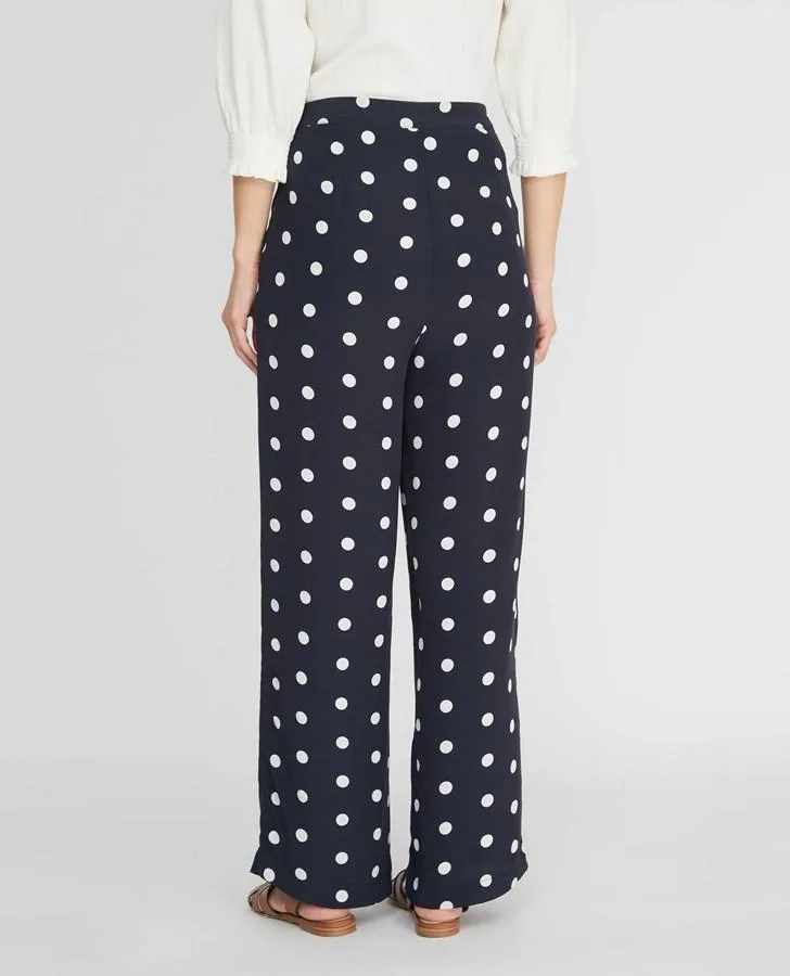 Navy/Off White Maxi Spot Trouser