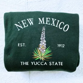 New Mexico State Sweatshirt or Hoodie, Embroidered Gift - Est. 1912 Yucca Flower