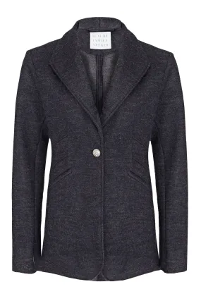 NEW YORK Grey Melange Wool Travel Blazer