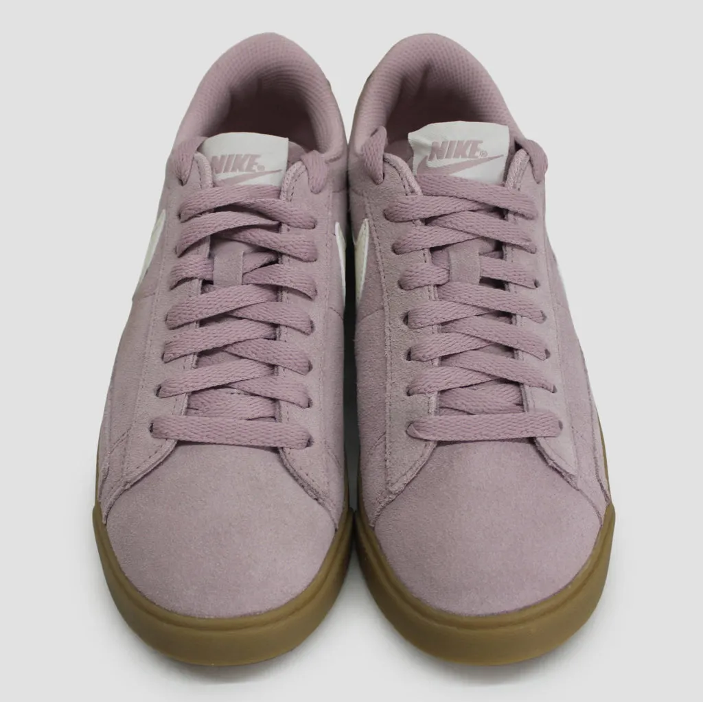 Nike Blazer Low Sd AV9373 Suede Womens Trainers Plum Chalk Sail Oil Grey - UK 4