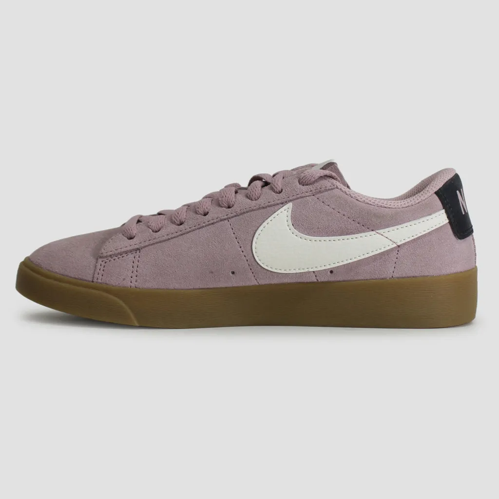 Nike Blazer Low Sd AV9373 Suede Womens Trainers Plum Chalk Sail Oil Grey - UK 4