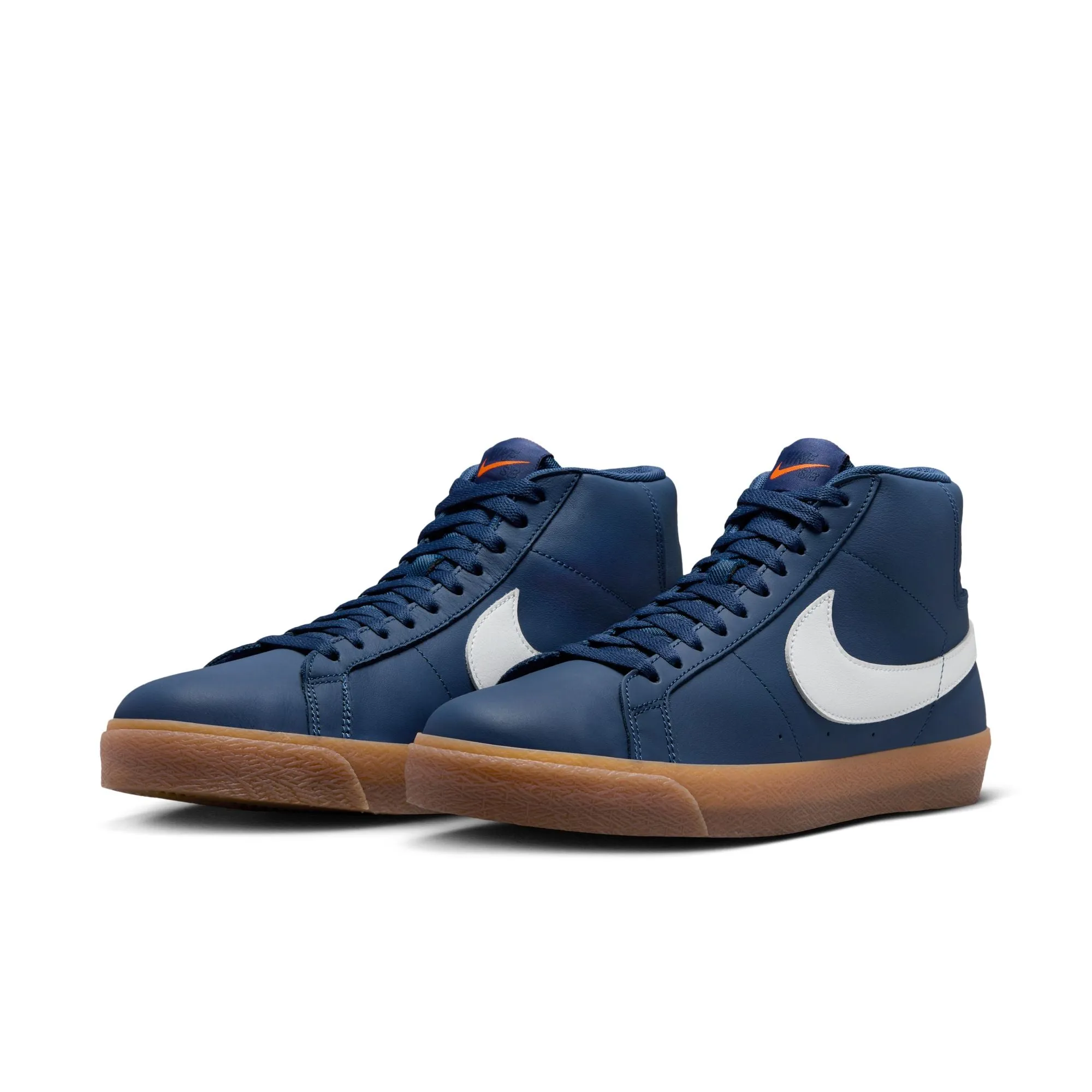 Nike SB Zoom Blazer Mid Skate Shoes-'Orange Label' Navy/Gum