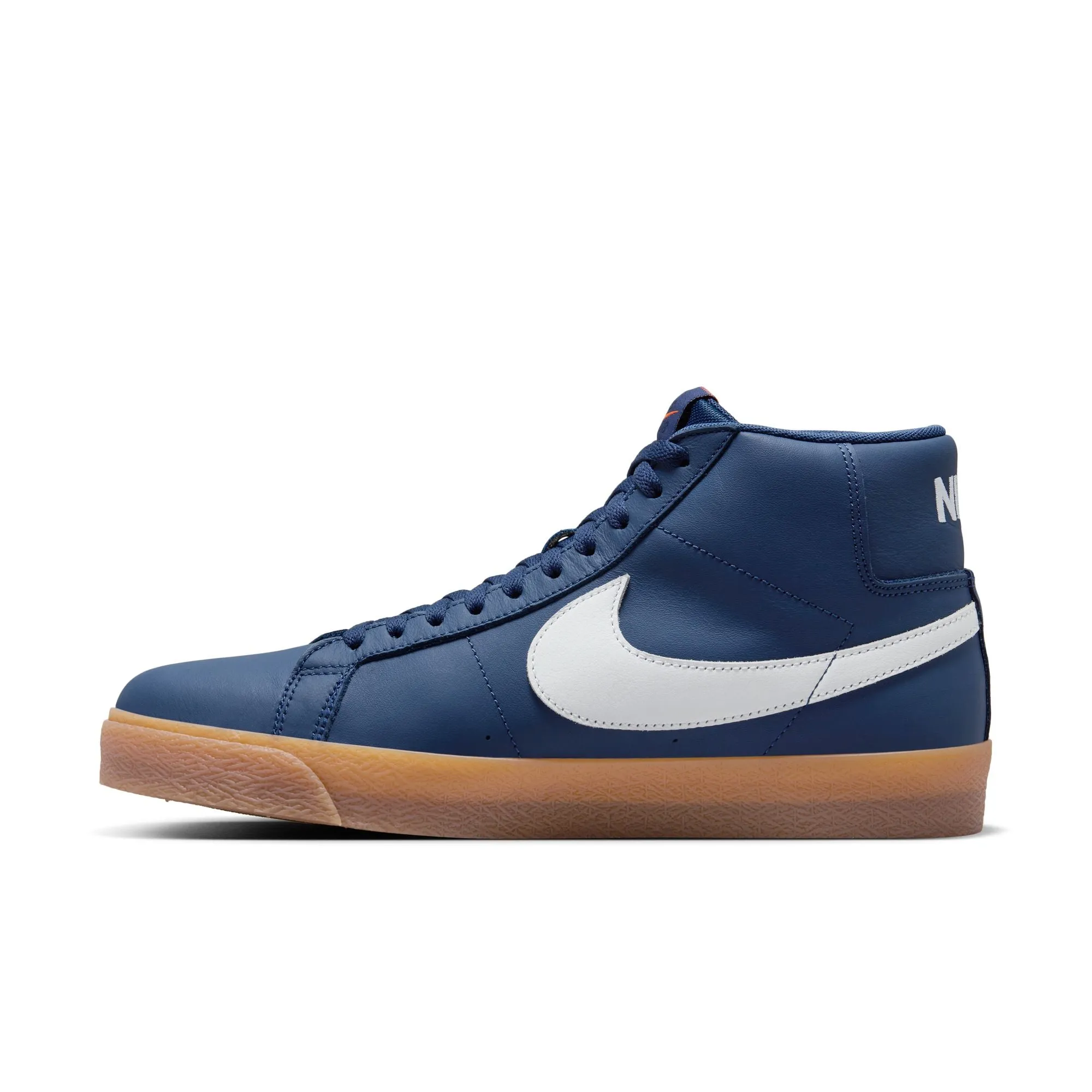 Nike SB Zoom Blazer Mid Skate Shoes-'Orange Label' Navy/Gum