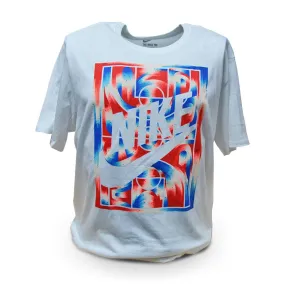 Nike Swoosh Bright White Red Blue t shirt Graphics  845497 100 XXL XL