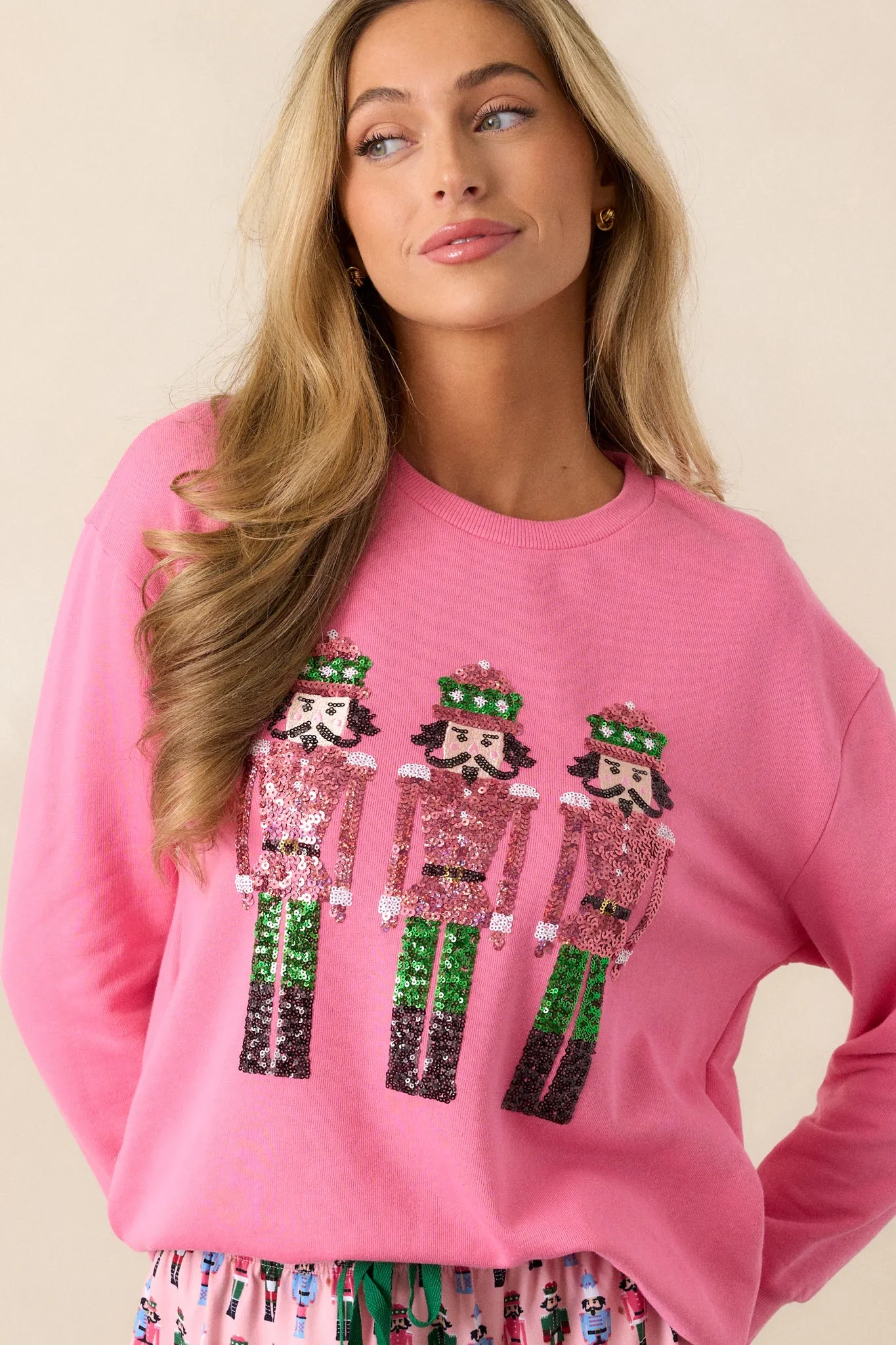 Nutcracker Joy Pink Sweatshirt