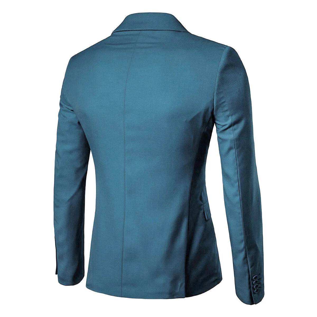 Ocean Blue Slim Fit Business Casual Blazer