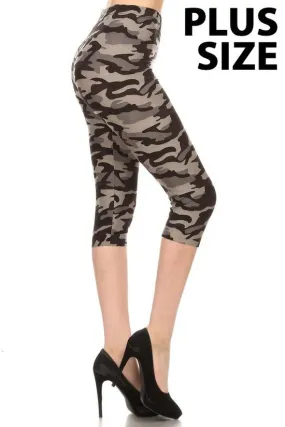 Original Gray Camo Plus Capri