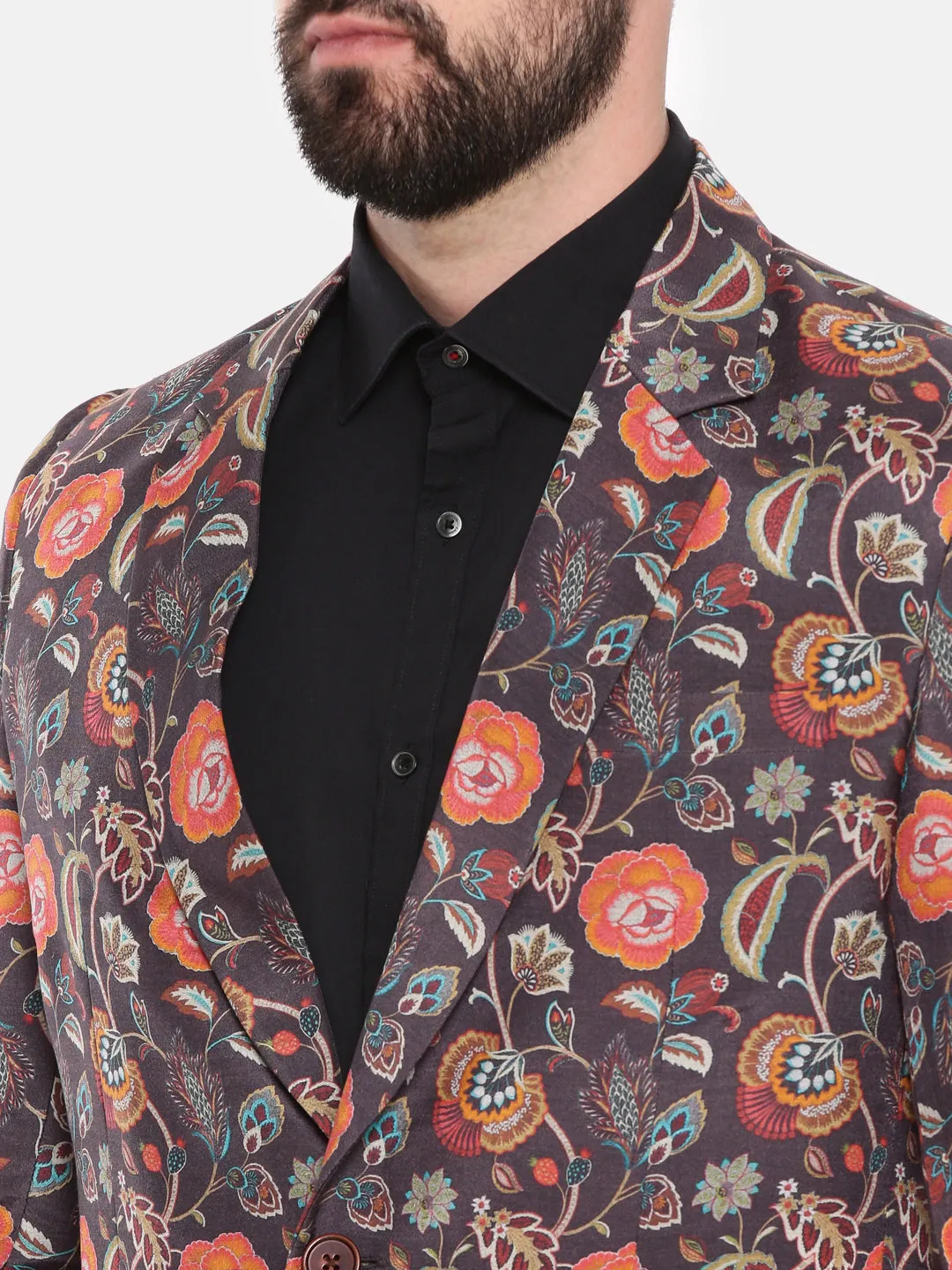 Printed Cotton Mens Blazer - MMJ0153