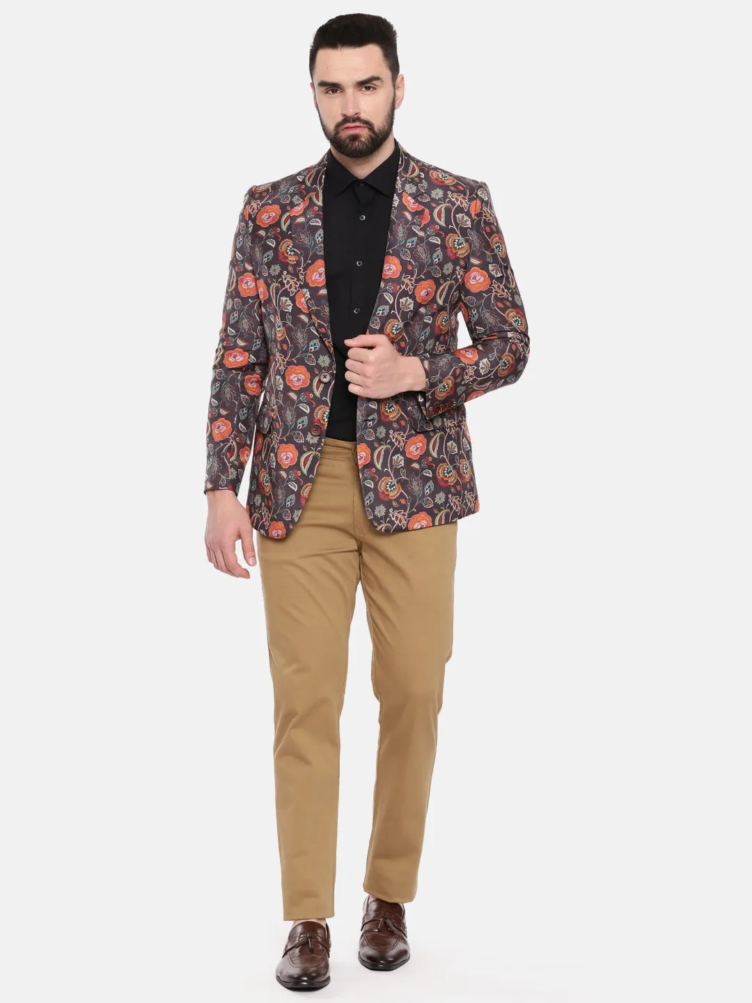 Printed Cotton Mens Blazer - MMJ0153