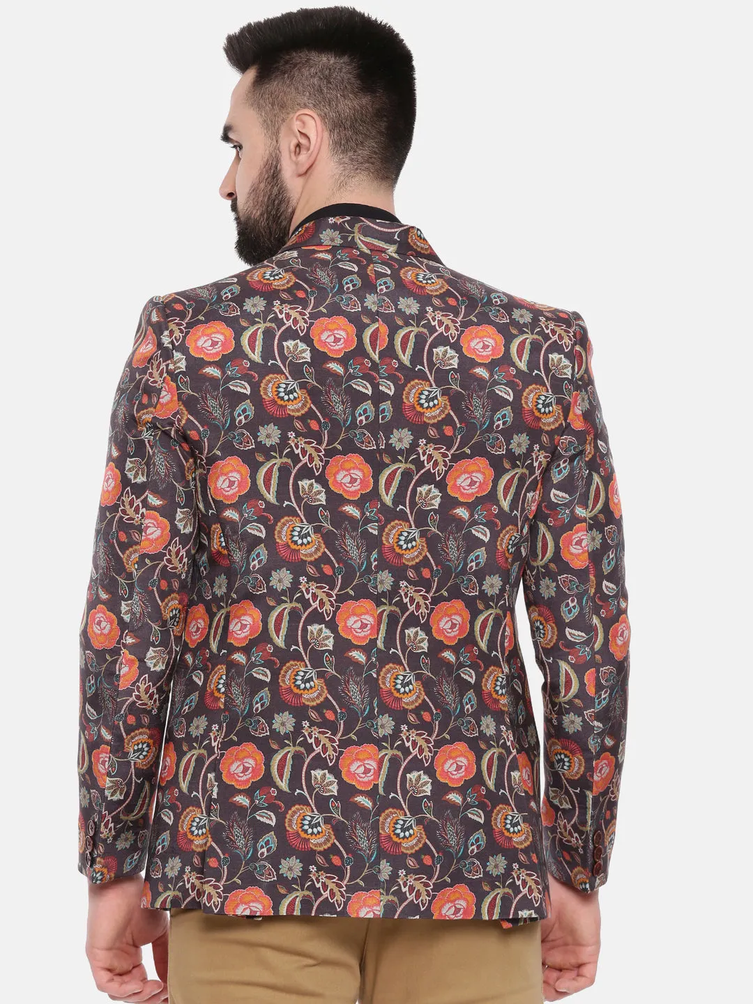 Printed Cotton Mens Blazer - MMJ0153