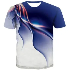 Psychedelic T shirts Men Graphic Shirt Print Line T-shirts 3d Image Tshirts Casual Stripe Tshirts Novelty Short Sleeve summer