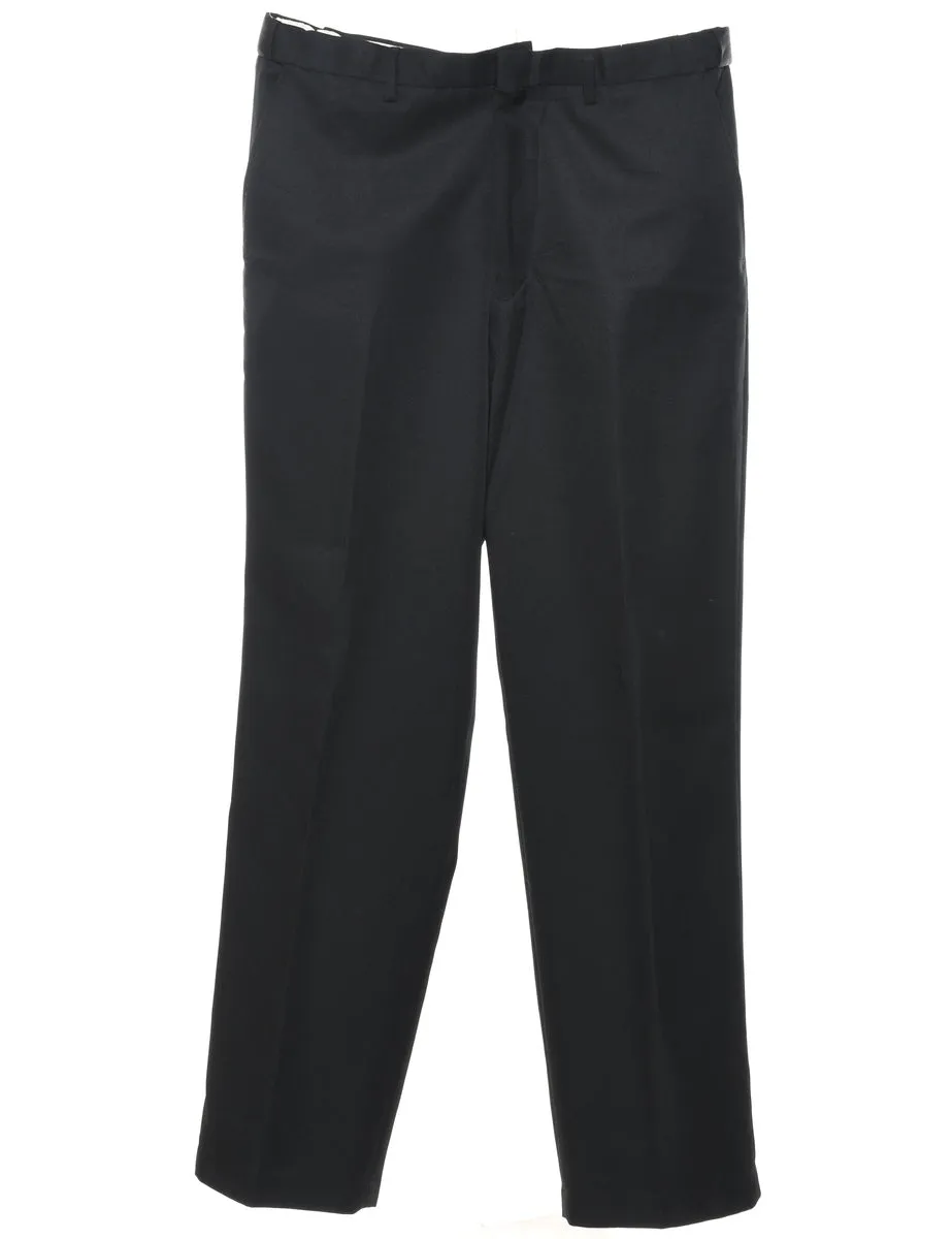 Puritan Black Straight-Fit Trousers - W36 L32