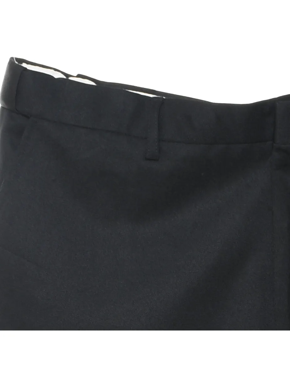 Puritan Black Straight-Fit Trousers - W36 L32