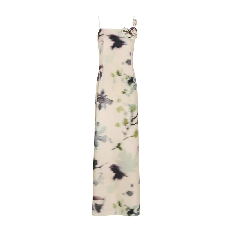 PURITY  floral print slip resort dress- Belize