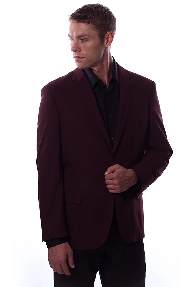 "Asher" Men's Burgundy Blazer