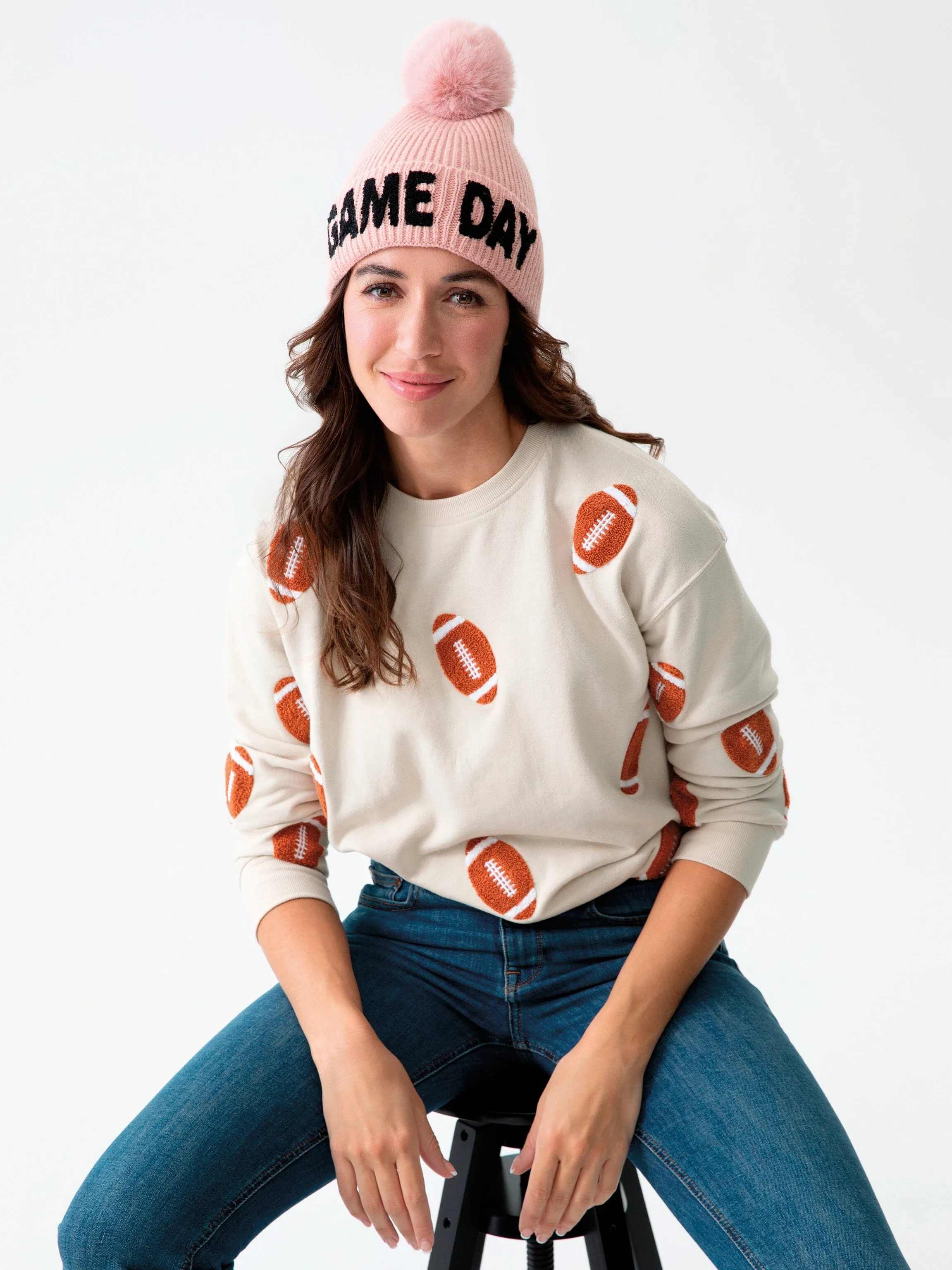 "Game Day" Beanie | Blush