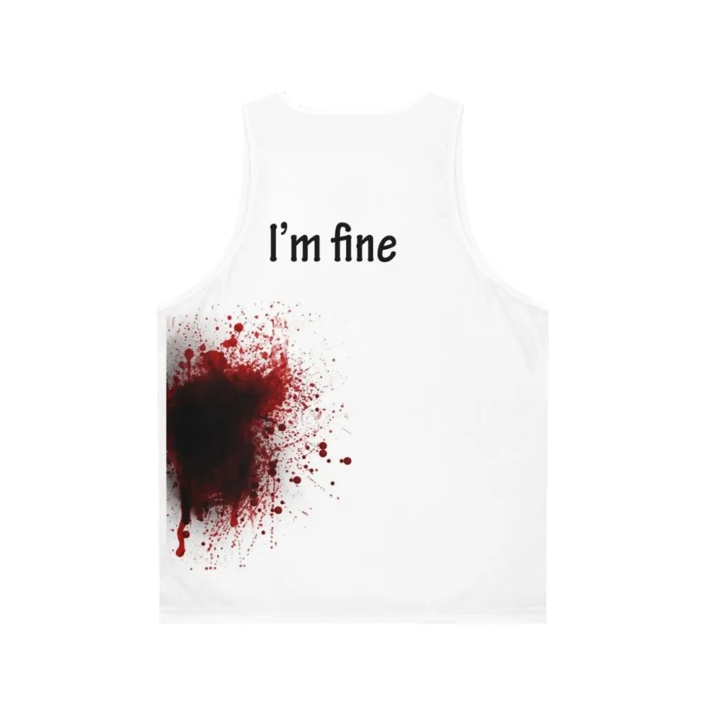 "I Am Fine" Unisex Graphic Tank Top for Gym or Everyday Wear