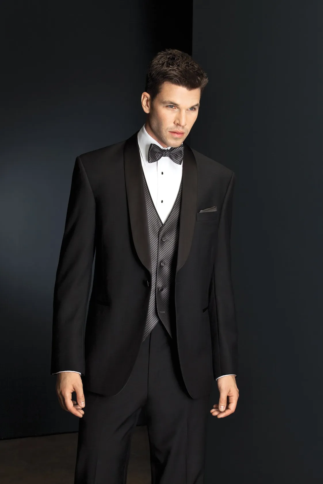 "Richmond" Black Tuxedo Jacket (Separates)